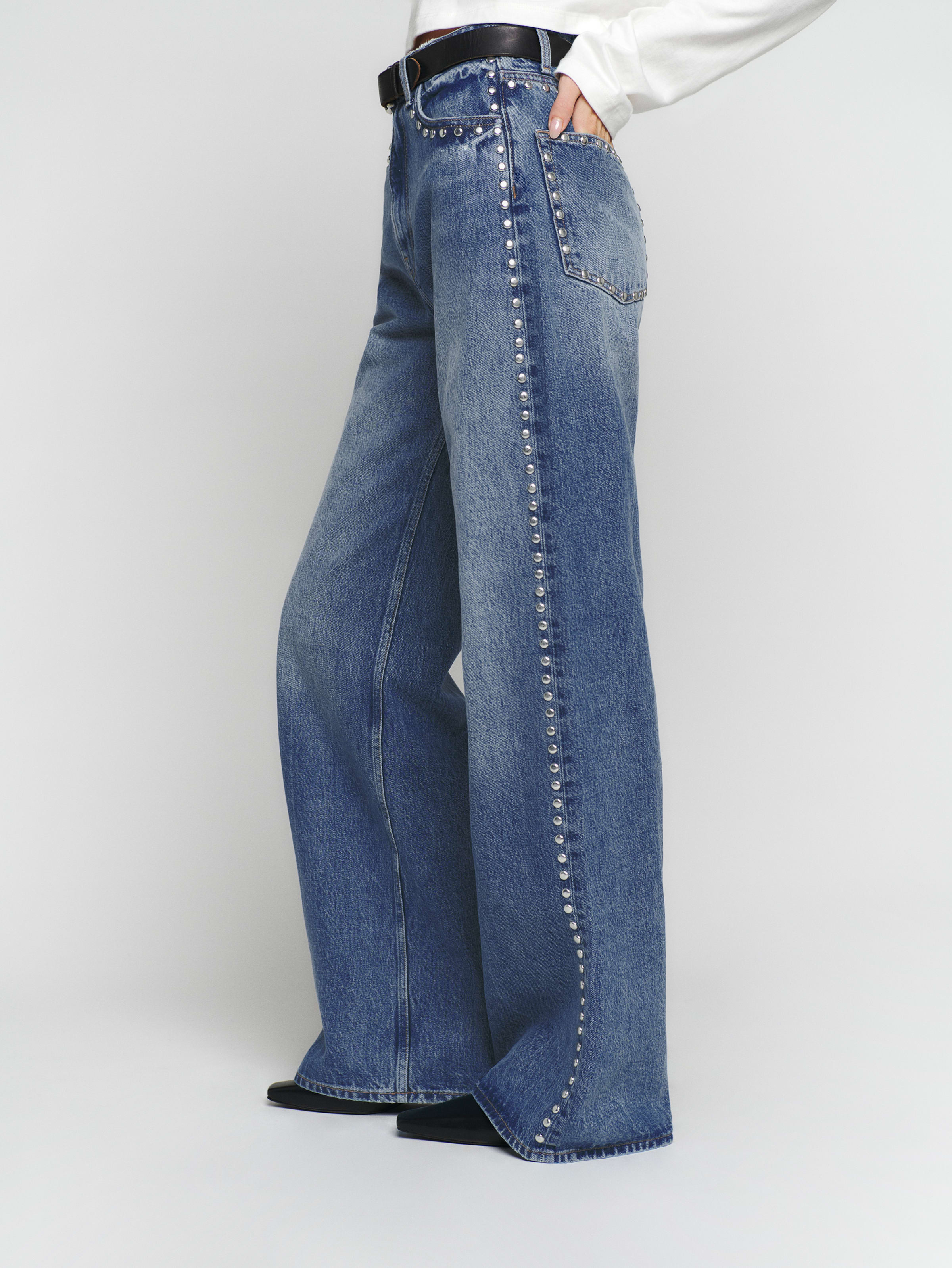 Cary High Rise Slouchy Wide Leg Jeans | Reformation (Global)