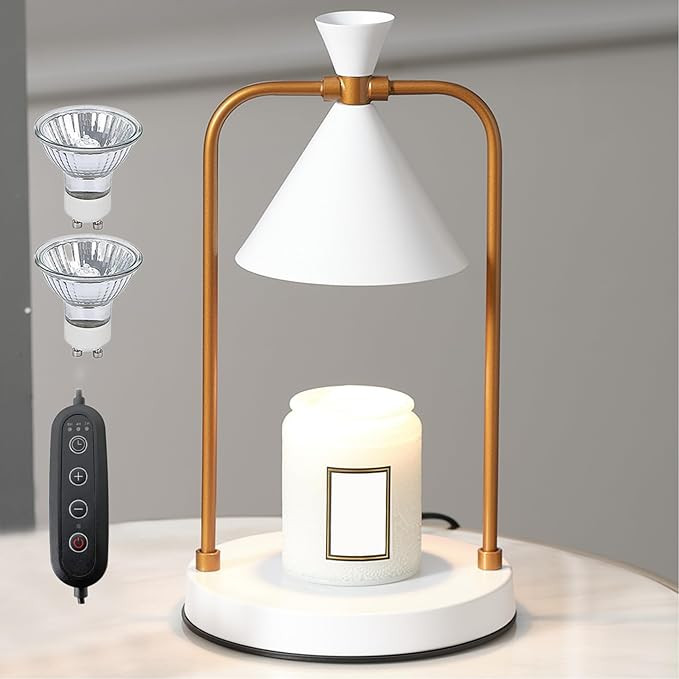 Candle Warmer Lamp with Timer, Dimmable Candle Light Electric Candle Warmer Compatible with Vario... | Amazon (US)
