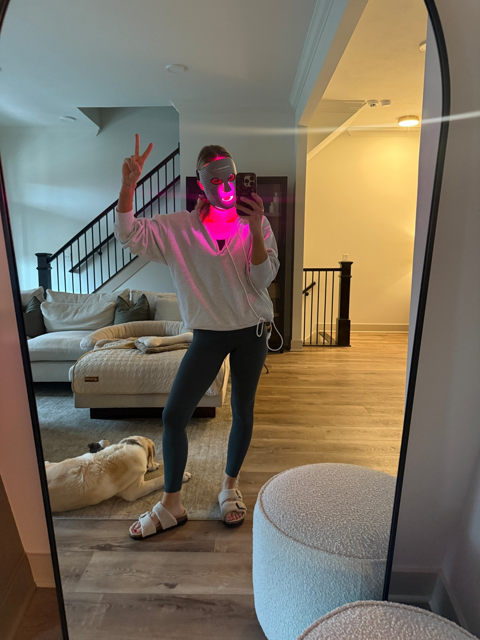 Wearing xs leggings, medium sports bra, small sweatshirt, sandals tts

Mask Code: LINDSEY10

#LTKmorningroutine #LTKBeauty #LTKselfcare