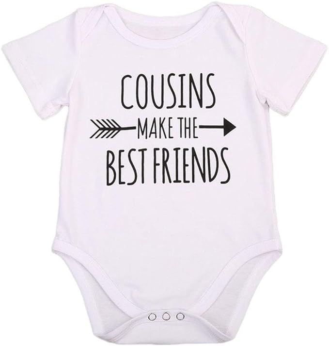 Consins Make The Best Friends Infant Baby Girl Boy Funny Bodysuits Tops Clothes | Amazon (US)