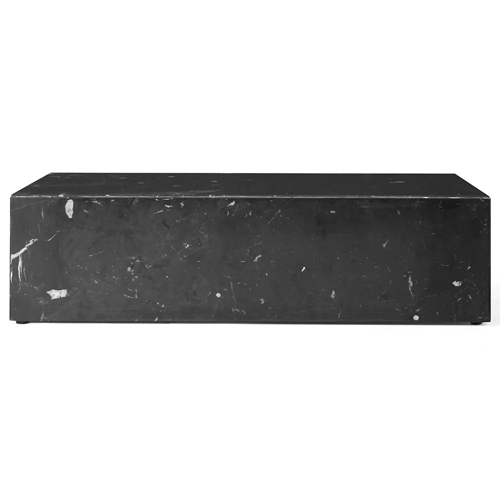 Plinth Coffee Table (Nero Marquina Marble) - OPEN BOX | Lumens