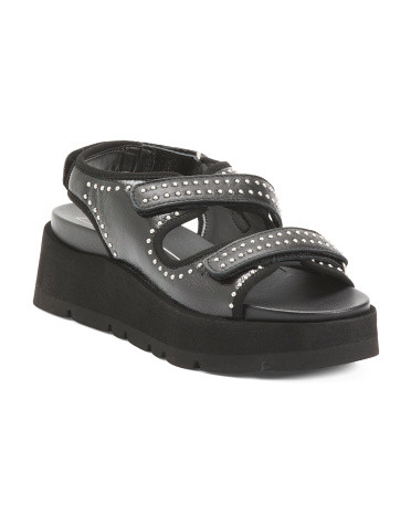 Leather Dubai Stud Sandals | Marshalls