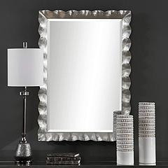 Uttermost Haya 28.25-in x 40-in Silver Framed Mirror | Lamps Plus