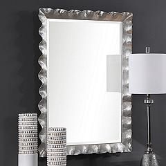 Uttermost Haya 28.25-in x 40-in Silver Framed Mirror | Lamps Plus