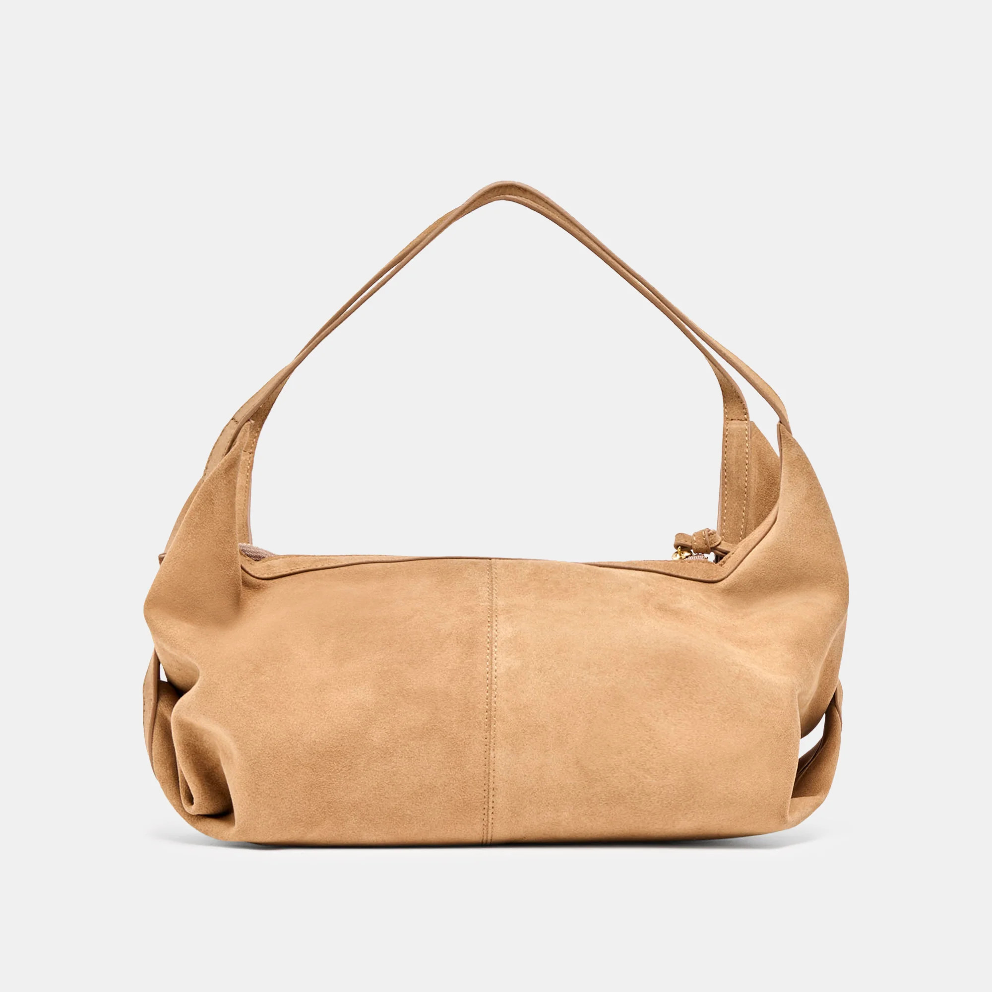 Billy Shoulder Bag Camel Suede | DolceVita.com