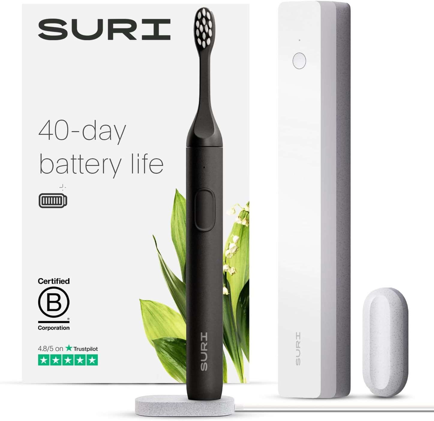 Sustainable Sonic Toothbrush - Slim and Powerful Electric Toothbrush, Recyclable Plant-Based Head... | Amazon (US)