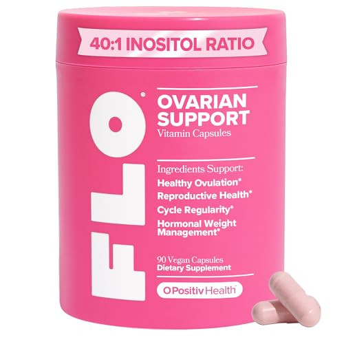 O Positiv FLO Ovarian Health Support - Hormone Balance for Women, Inositol Supplement with DIM, Myo-Inositol & D-Chiro Inositol, Folic Acid - Supports Healthy Ovulation, Cycle Regularity - 30 Servings | Amazon (US)