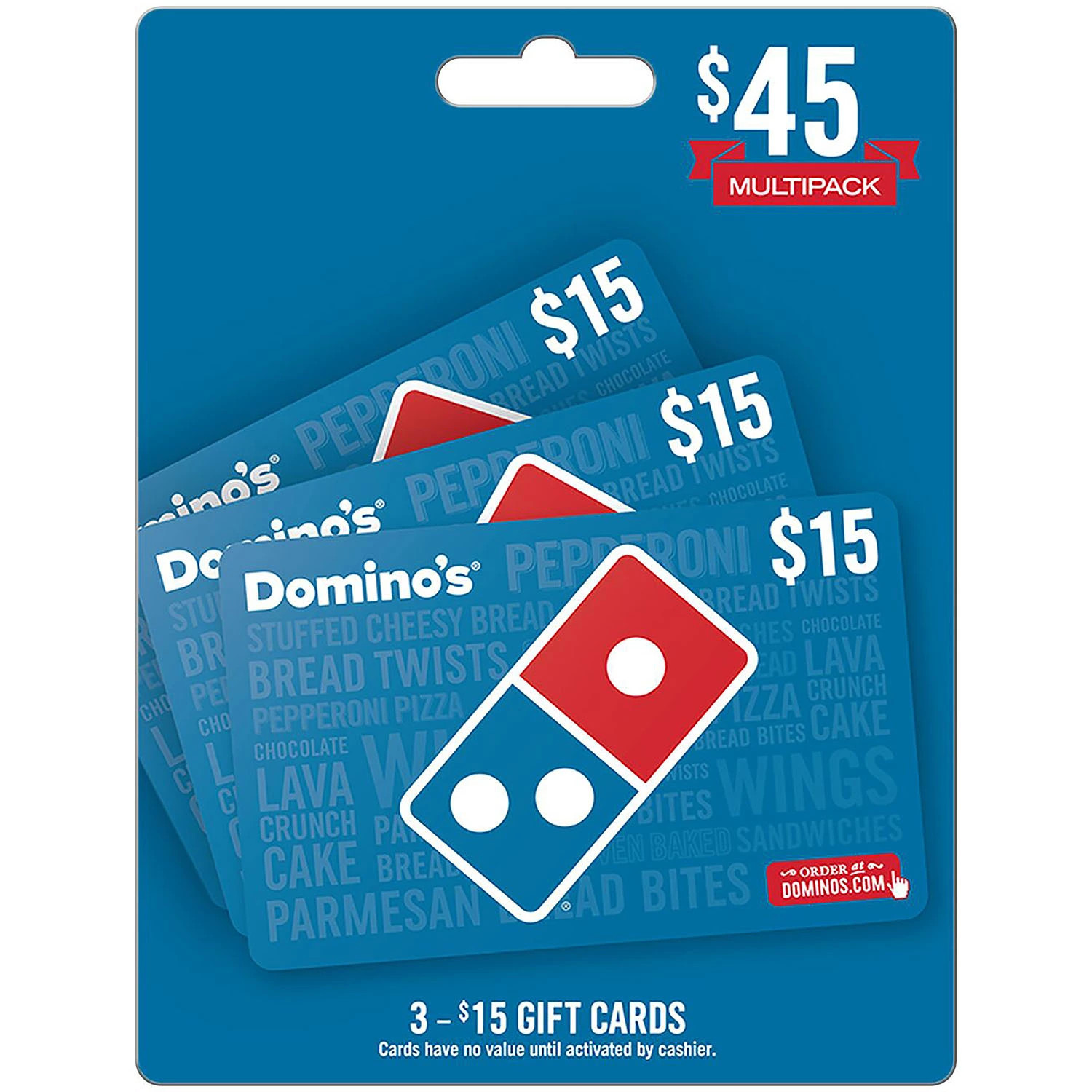 Domino's $45 Gift Card Multi-Pack, 3 x $15 | Sam's Club