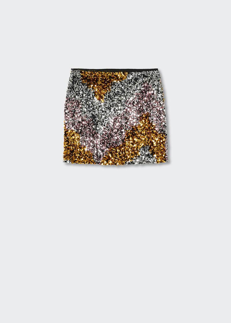 Sequin miniskirt | MANGO (US)