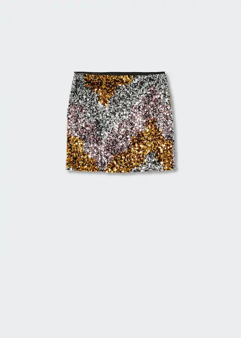 Sequin miniskirt | MANGO (US)