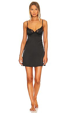 KAT THE LABEL Sienna Slip Dress in Black from Revolve.com | Revolve Clothing (Global)