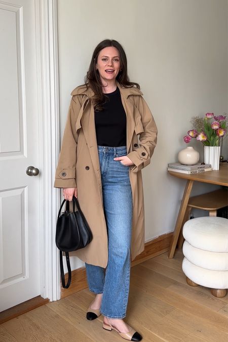 Day 12 - trench coat / madewell jeans / Uniqlo top 
