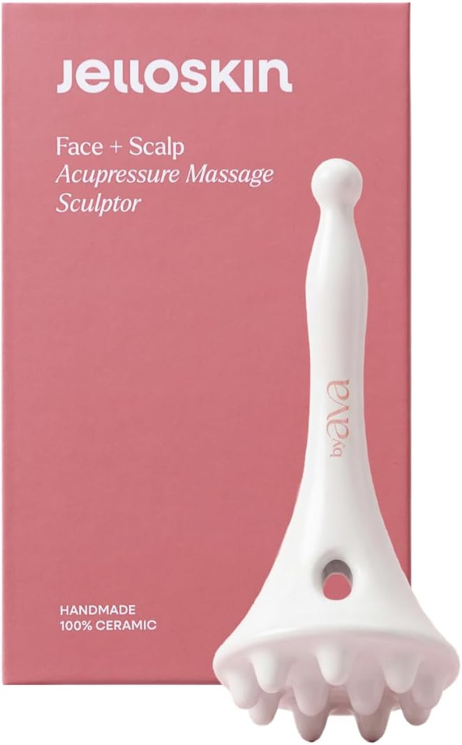 byAVA Jelloskin Face Scalp Gua Sha Sculptor Acupressure Massage Tool | 100% Ceramic | Designed fo... | Amazon (US)