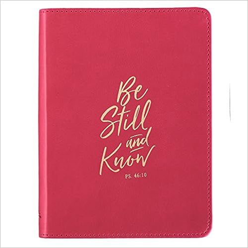Be Still and Know Handy-sized LuxLeather Journal in Ruby Pink - Psalm 46:10
      
      
       ... | Amazon (US)