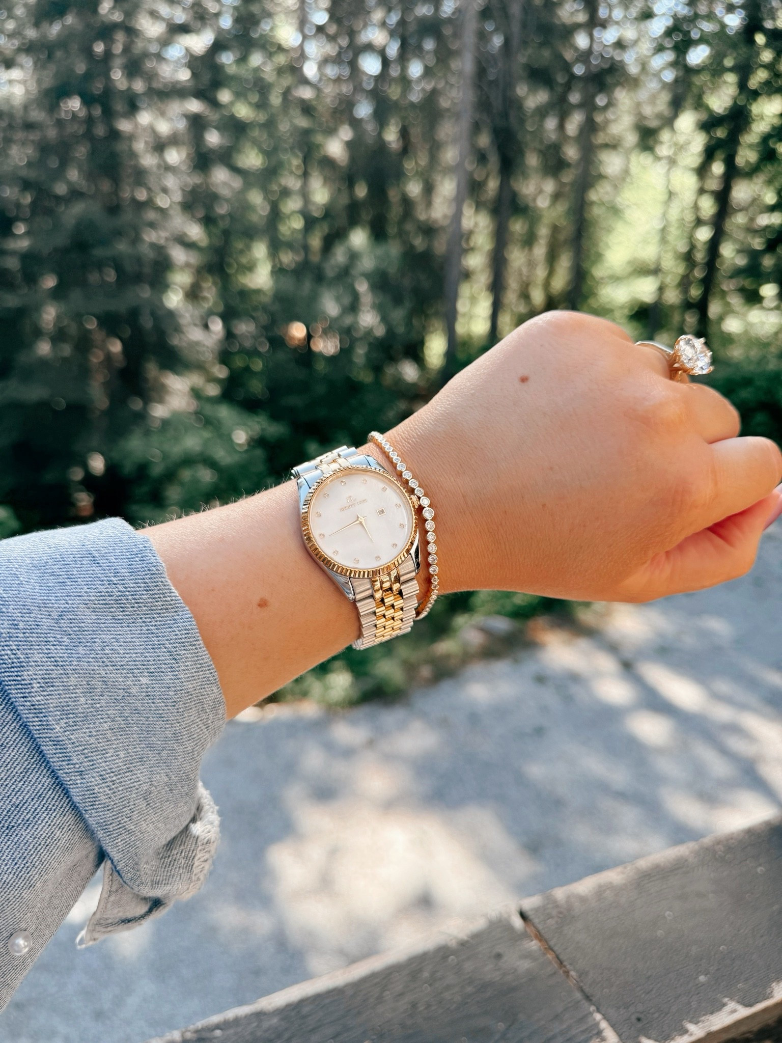 Effortless everyday chic ✨ This two tone watch paired with a thin tennis bracelet is one of my favorite simple combos right now. It’s clean, minimal, and goes with literally everything 🤩 From casual outfits to something a little more dressed up 🌿 I love pieces like this that you can just put on and never think twice about ✨ everyday jewelry ✨ | minimal chic style | two tone watch | tennis bracelet stack | dainty jewelry set | effortless accessories | timeless jewelry pieces | everyday watch stack | gold and silver jewelry mix | classic jewelry combo | simple elegant style | jewelry staples | capsule jewelry wardrobe | understated luxury | polished everyday look | go with everything accessories | neutral jewelry aesthetic | chic minimal accessories | wearable everyday pieces | refined simple style

#LTKootd #LTKTravel #LTKMidsize
