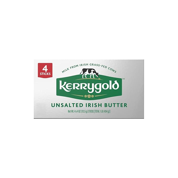 Kerrygold Irish Grass-Fed Unsalted Butter Sticks, 16 OZ | Amazon (US)