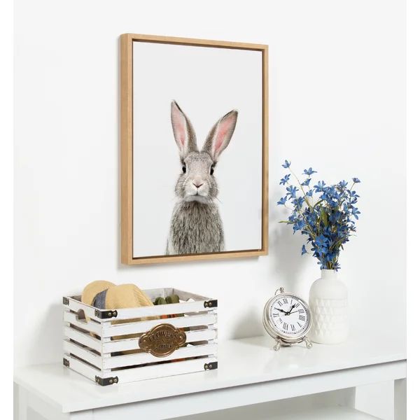 Female Baby Bunny Rabbit On Canvas by Amy Peterson Print | Wayfair North America