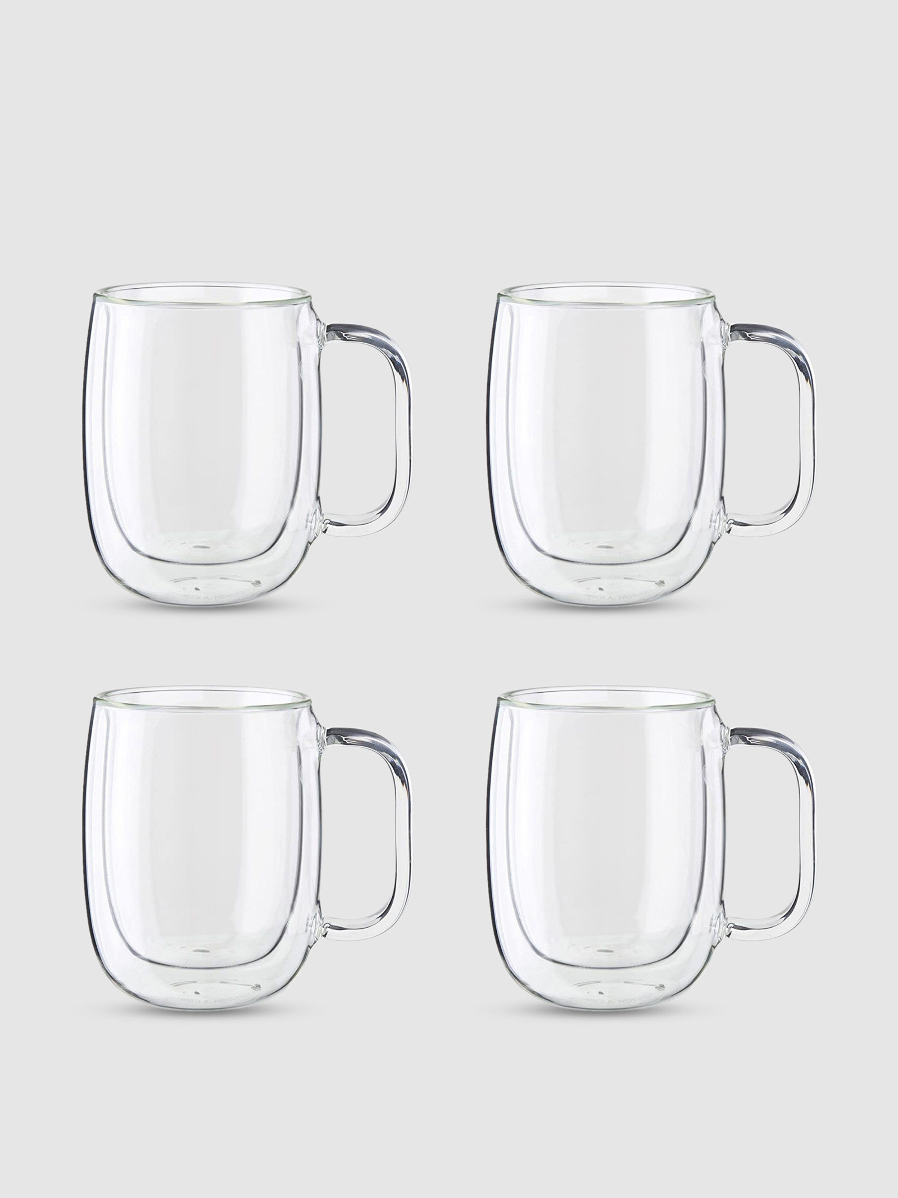Sorrento Plus Double Wall Glassware Coffee Glass Mug, Set Of 4 | Verishop