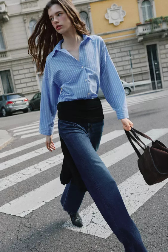 POPLIN SHIRT WITH BUTTONS | Zara UK