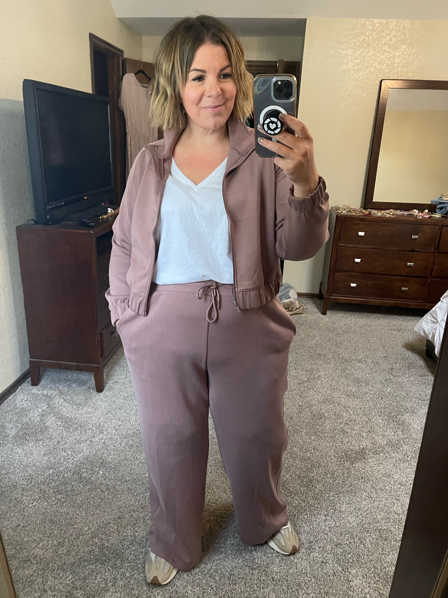 This Target matching set is currently 40% off! Wearing the XXL pants and XL jacket. This is a perfect travel outfit and would make a great holiday gift under $40! 

#LTKGiftGuide #LTKCyberWeek #LTKSaleAlert