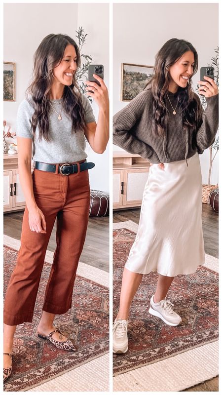 Quince outfits! 10% off code INFP-EVERYDAYCHIFFON10
Small in tops & skirt! 26 in wide leg pants

Thanksgiving outfits
Fall outfits 
Holiday outfits 
Thanksgiving outfit 
Holiday looks
Silk skirt
Sneakers, target finds 
Mules

#LTKshoecrush #LTKHoliday #LTKstyletip