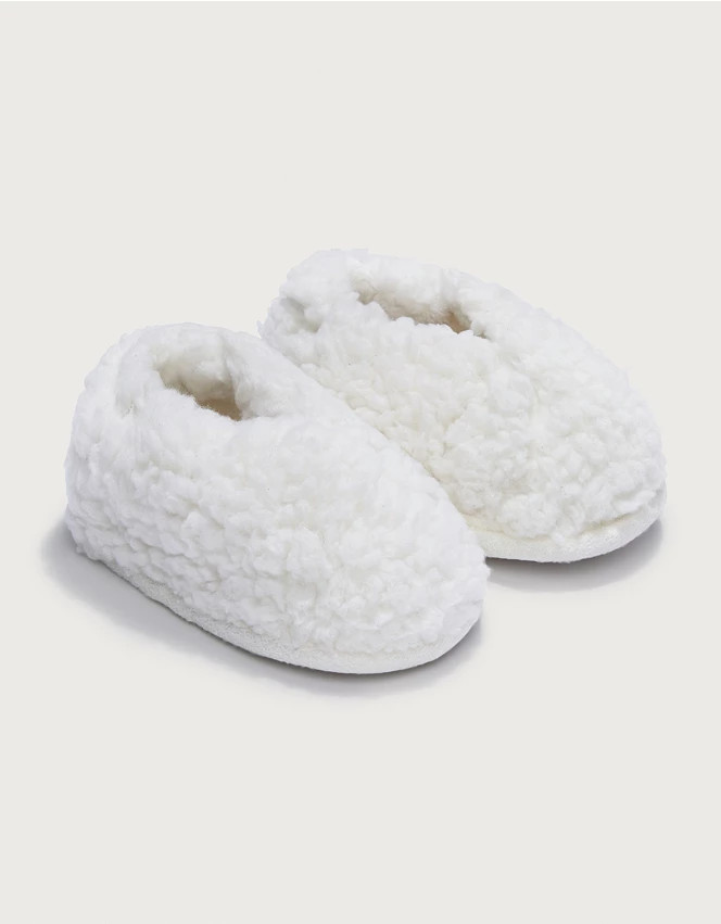 Recycled-Borg Fleece Booties | The White Company (UK)
