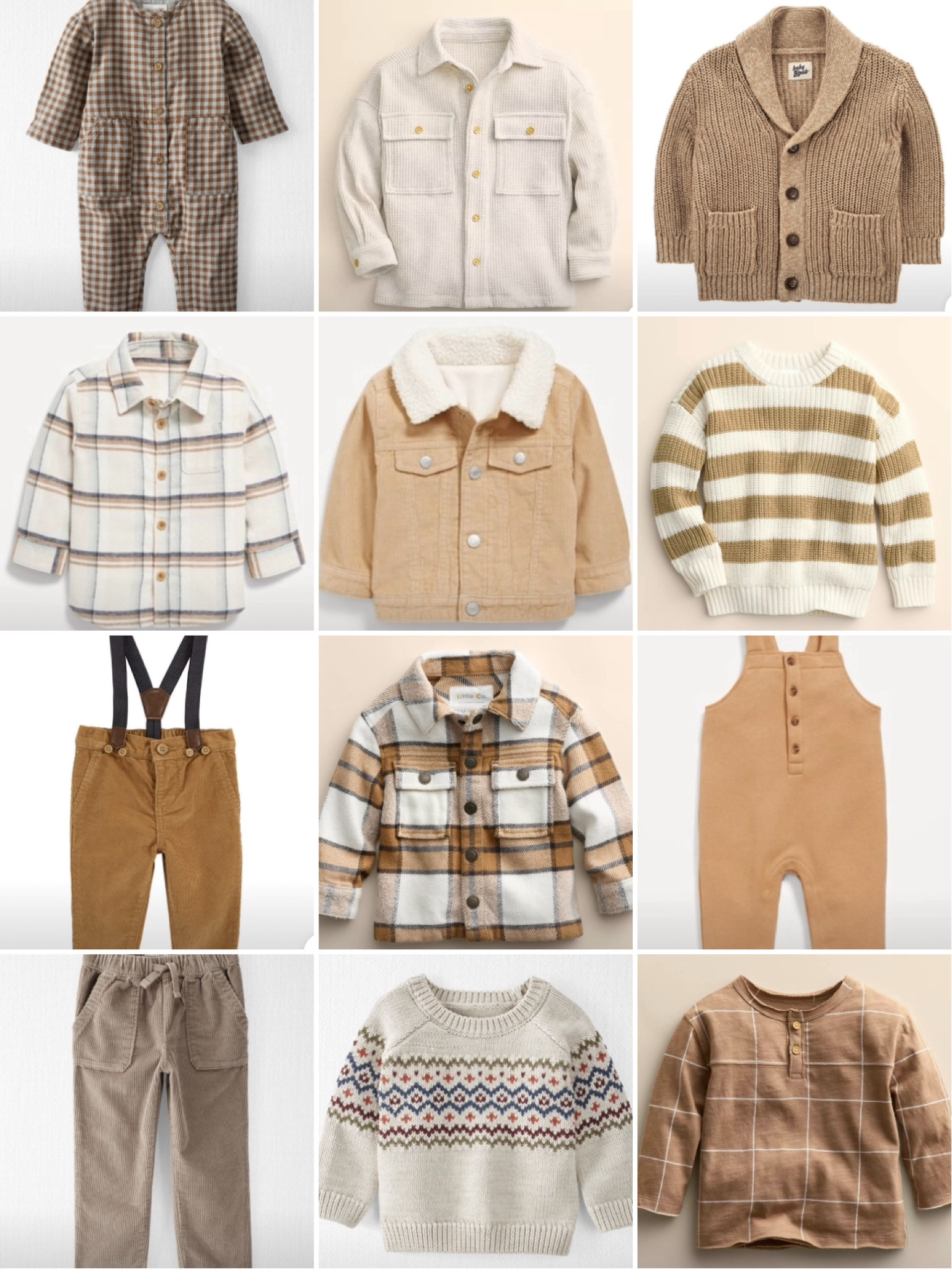 Baby boy edition, what to wear for fall family photos. Overalls, cords, plaids, sweaters and more 