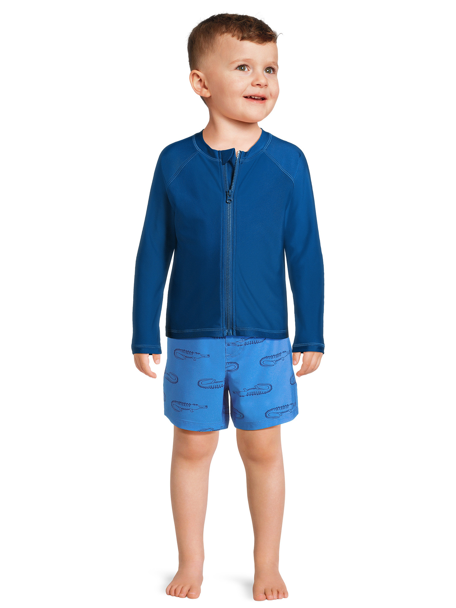 Wonder Nation Toddler Long Sleeve Swim Rash Guard, Sizes 12M-5T | Walmart (US)