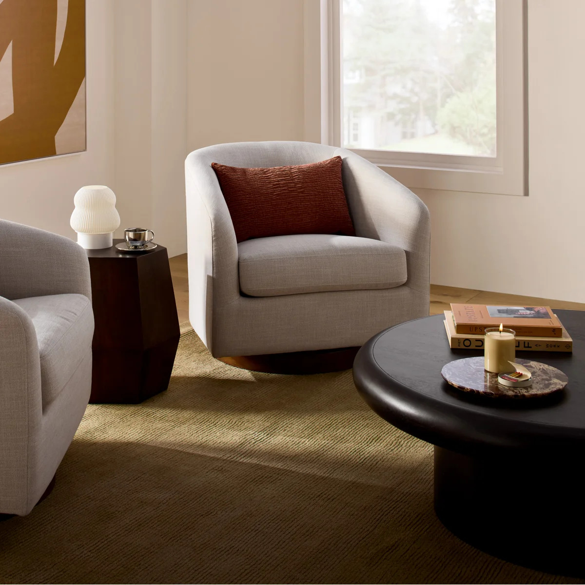 Wayfair Labor Day finds I would grab for a cozy fall living room 🍂 These swivel chairs are up to 70% off and honestly look so elevated. I’m loving the boucle, cream, beige, brown, and oversized styles for making a space feel warmer without changing everything. #Wayfair #WayfairSale #LaborDayDeals #SwivelChairs #FallLivingRoom #NeutralHome #CozyDecor #FurnitureSale #HomeDecorFinds #LivingRoomRefresh #LTKHome 

 #LTKSeasonal #LTKHome #LTKSaleAlert