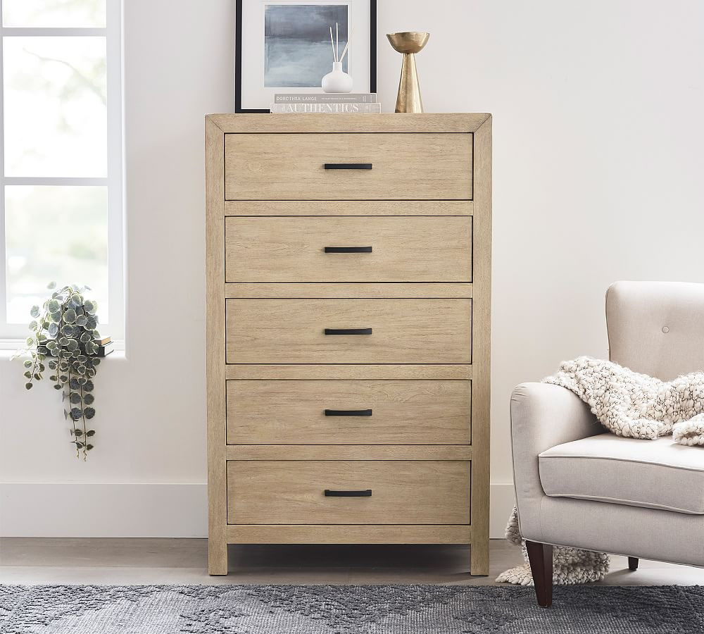 Linwood 5-Drawer Tall Dresser | Pottery Barn (US)