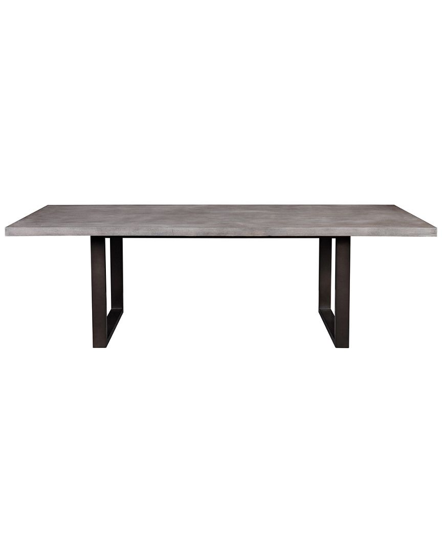 Edna Concrete Veneer Table | Gilt