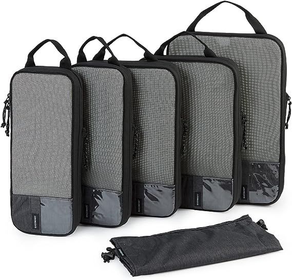 Compression Packing Cubes for Suitcases, BAGSMART 6 Set/4 Set/2 Set Travel Organizer Cubes for Tr... | Amazon (US)