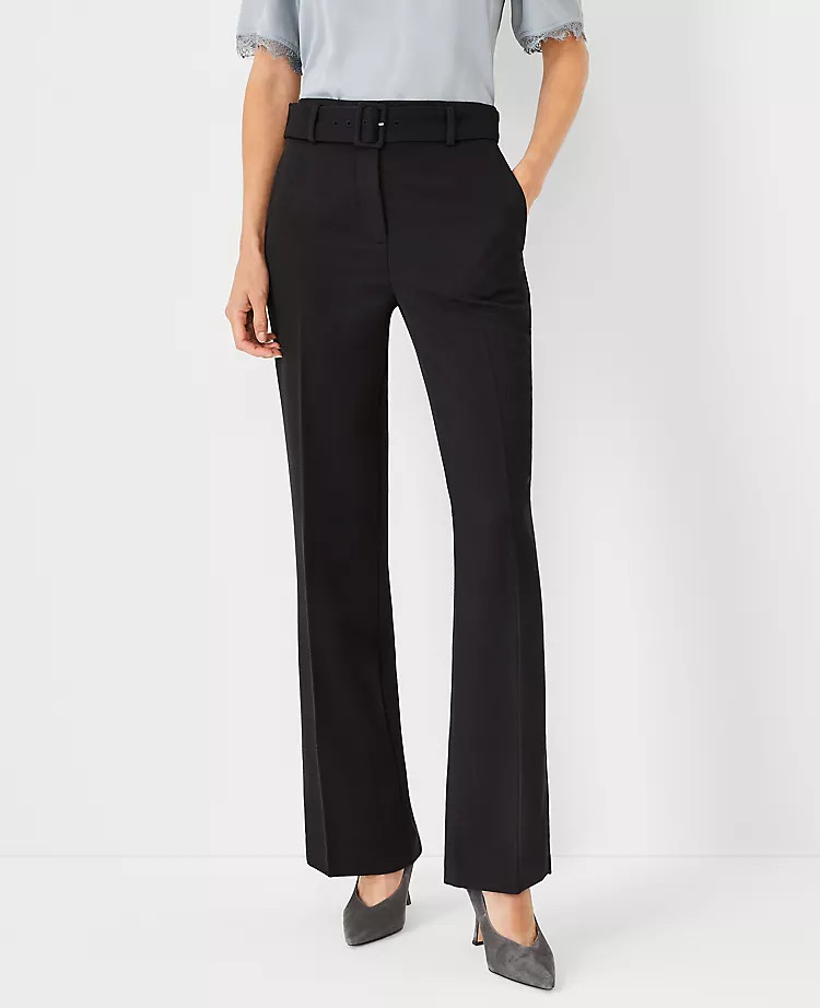 The High Waist Belted Boot Cut Pant | Ann Taylor (US)