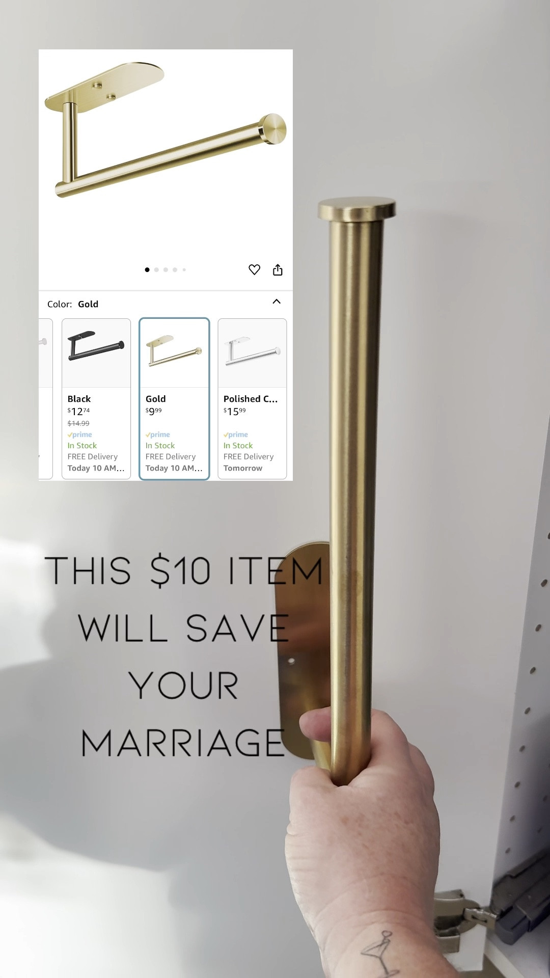 ✨✨✨ Marriage is all about compromise… I wanted the paper towels off the counter, he wanted easy access. Now they’re mounted inside the sink cabinet—clutter-free for me, a scavenger hunt for him. 💀💍 

✨✨✨ This peel-and-stick paper towel holder is the kitchen hack we didn’t know we needed. Easy install, no drills, and my counters finally breathe! Who else loves a simple storage solution?

#ltkhome #ltkfindsunder50 #ltkwatchnow 
#LoveAndLostPaperTowels #MarriageGoals #WhereDidTheyGo