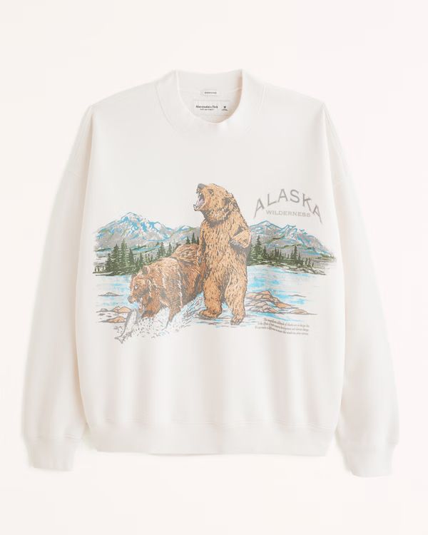 Alaska Wilderness Graphic Crew Sweatshirt | Abercrombie & Fitch (US)