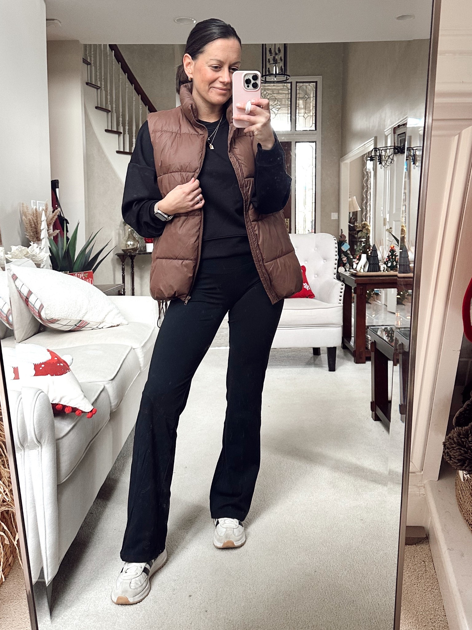 Mom outfit of the day! Flare leggings, amazon puffer vest and black sweatshirt.



#LTKOver40 #LTKootd #LTKmomlife