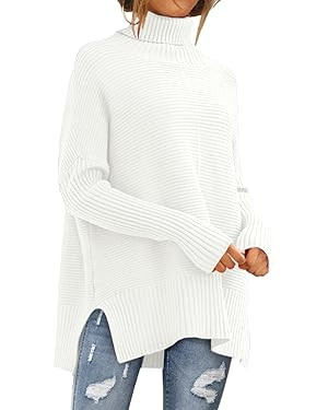 EFAN Women's Turtleneck Oversized Sweaters Long Pullover Winter Clothing 2025 Trendy Fashion Knit... | Amazon (US)
