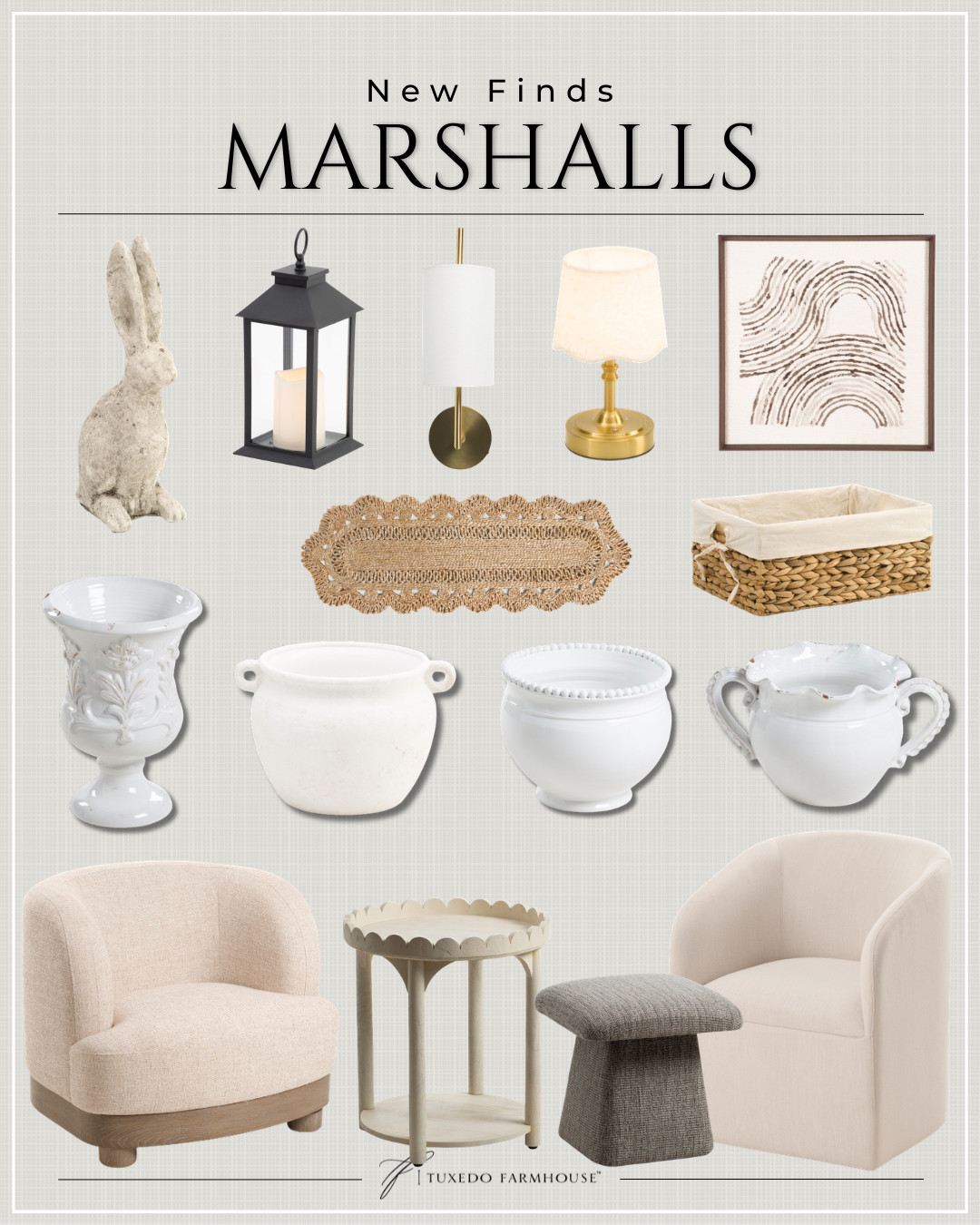 New finds at Marshall’s 🤍✨
So many pretty pieces right now—soft neutrals, vintage-inspired ceramics, cozy seating, and those little accents that instantly make a space feel styled 🌿
I love how easy these are to mix in for a fresh, elevated look without spending a fortune 👀
If you’re heading to Marshall’s soon, keep an eye out for these gems 🙌 #LTKhome #LTKfinds 

 #LTKSeasonal #LTKHome #LTKSaleAlert
