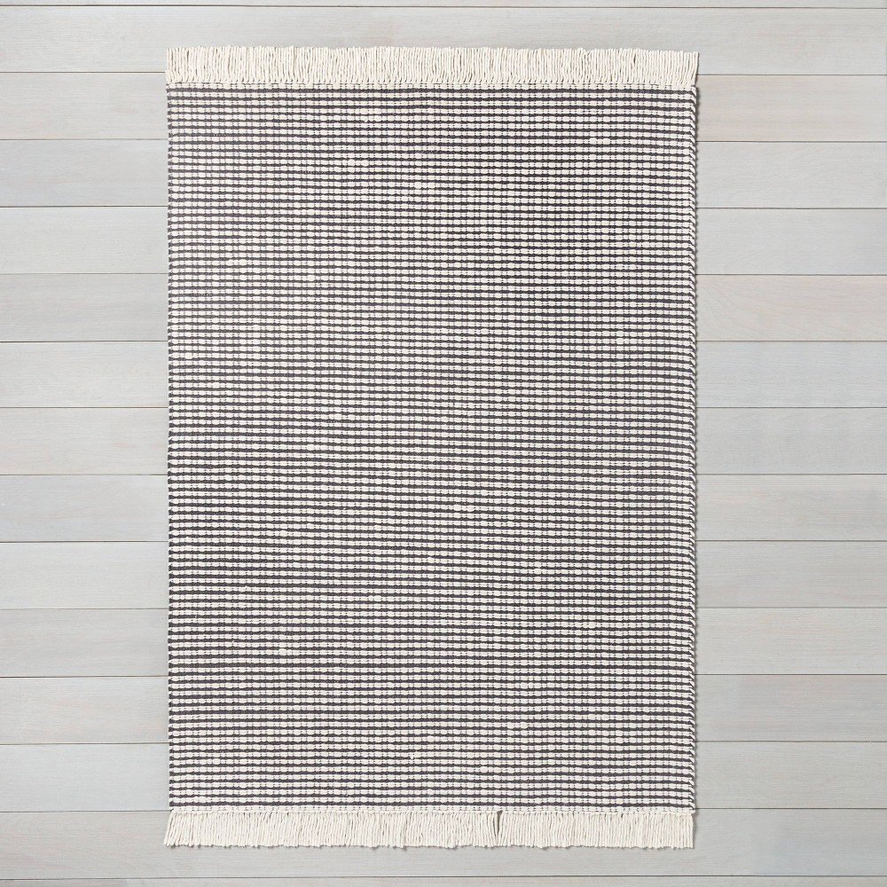 5' x 7' Textured Stripe Area Rug / Sour Cream - Hearth & Hand™ with Magnolia | Target