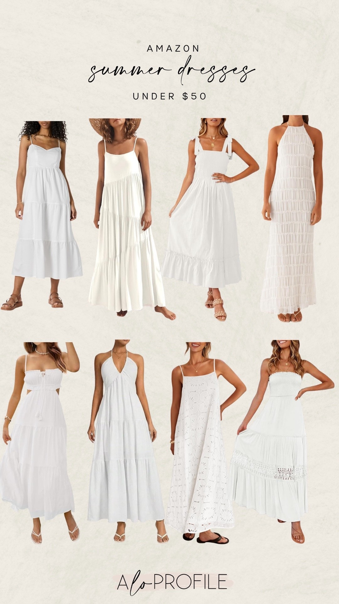 White summer dresses under $50!!