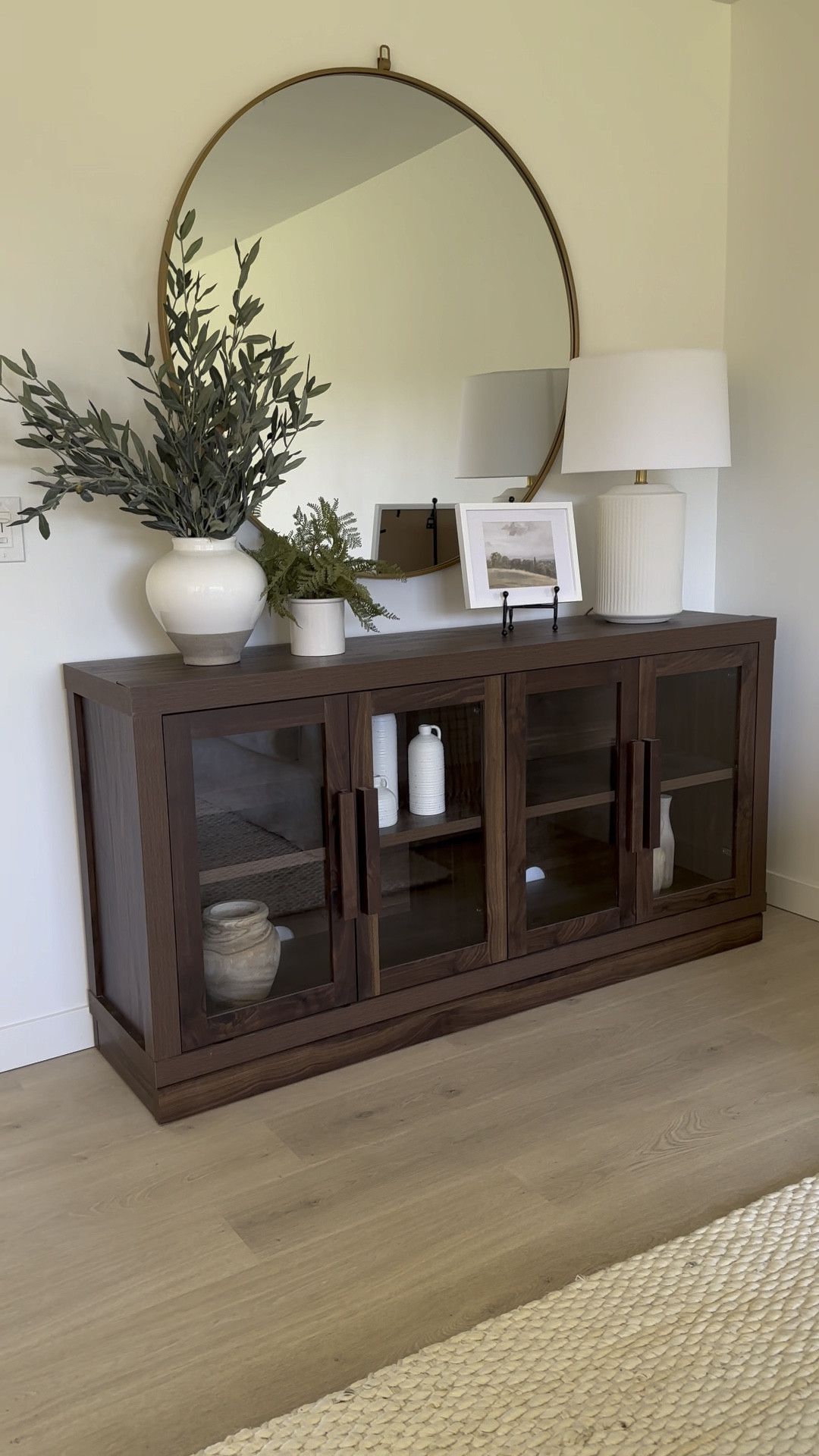 The best affordable glass cabinet from Better Homes and Gardens only at Walmart! Under $200! Available in 3 colors! Use as a console table, entry table or TV stand.

Home decor, decor ideas, home styling, interior design, interior designer, boujie on a budget, designer look for less, shelf styling

#LTKHome