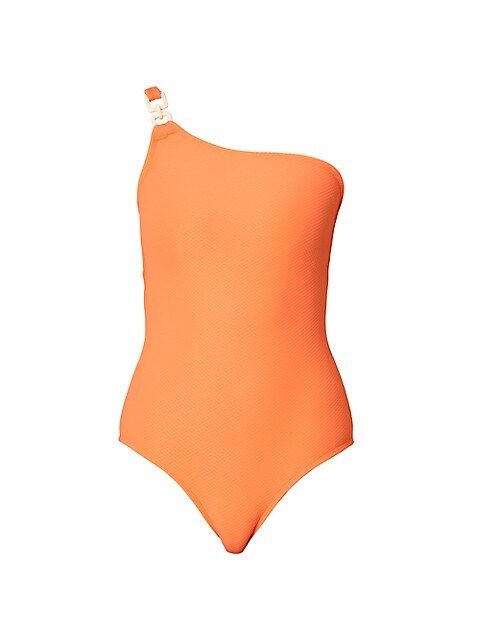 Ring One-Shoulder One-Piece Swimsuit | Saks Fifth Avenue