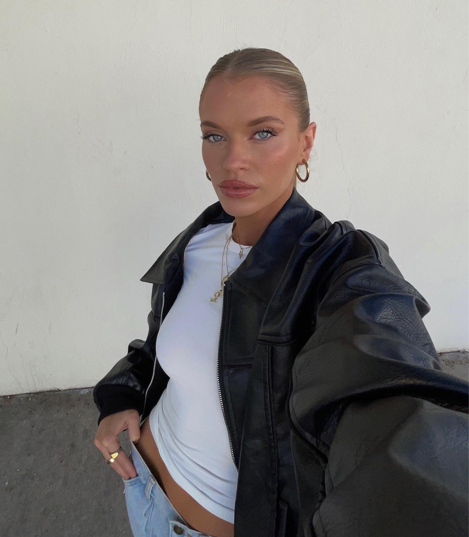 Leather bomber jacket -code LOU20 for 20% off! 

#LTKstyletip #LTKfit #LTKSeasonal