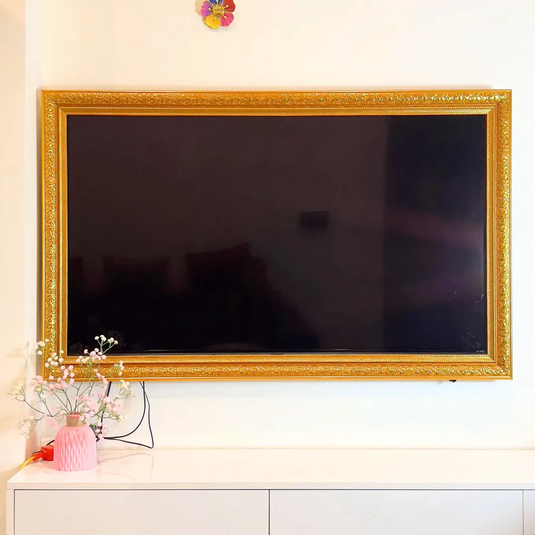 Elegant Gold Edge TV Frame, Samsung frame Tv bezel, Custom brand tv Frame, Customizable TV Frame,... | Etsy (US)