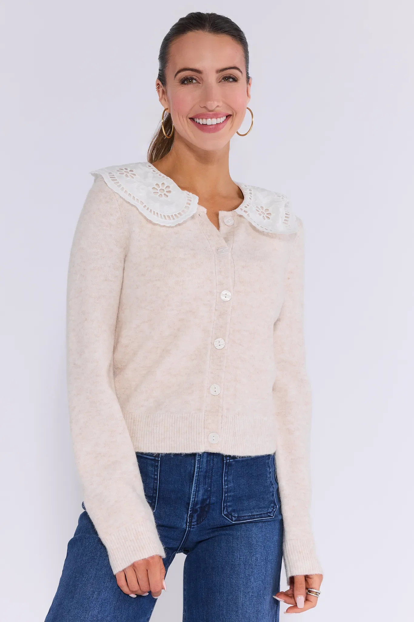 Braelyn Cream Knit Cardigan | Avara