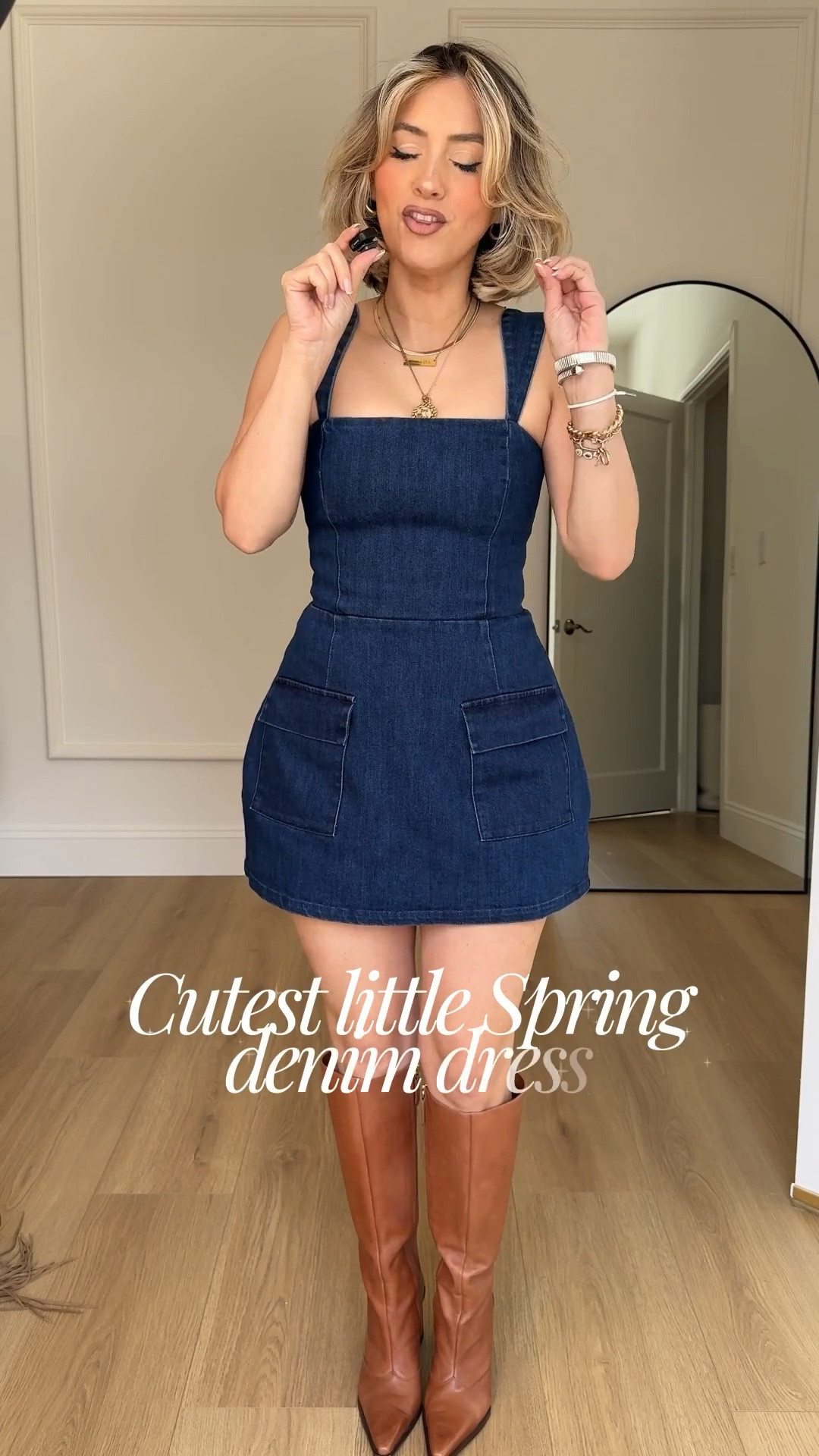 The perfect denim little dress ✨ wearing XS

#LTKU #LTKfindsunder100 #LTKstyletip