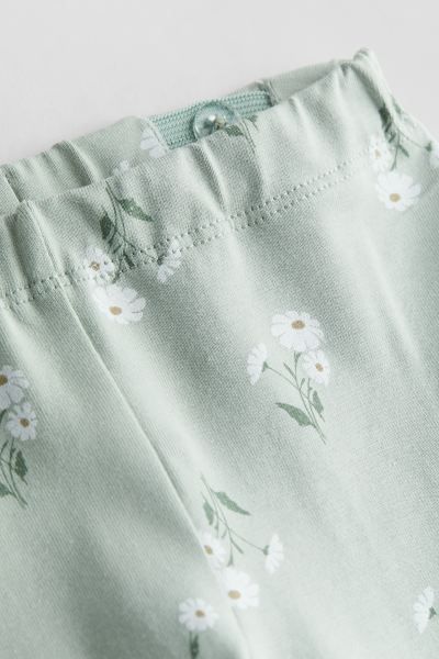 3-piece Cotton Set - Light green/floral - Kids | H&M US | H&M (US + CA)