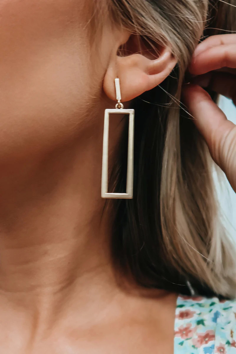 Clean Line Earrings: Gold | Shophopes