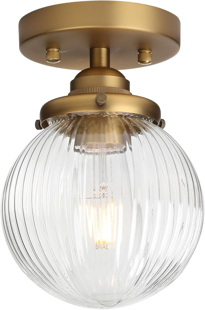 Yosoan 1-Light Indoor Flush Mount Hallway Ceiling Light, Single Modern Hardwired Vintage Industri... | Amazon (US)