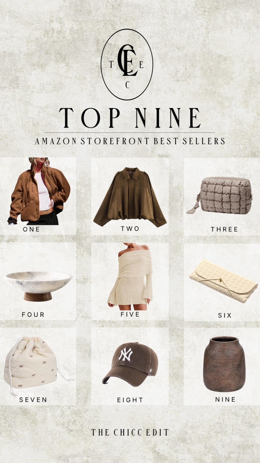 Amazon Top Nine 🤎

#amazon #dupe #bag #dress #decor home interior design cap Hermes belt ny baseball cap bikini heels bracelet ottoman wall art anklet makeup bag 

#LTKFindsUnder100 #LTKHome #LTKBeauty